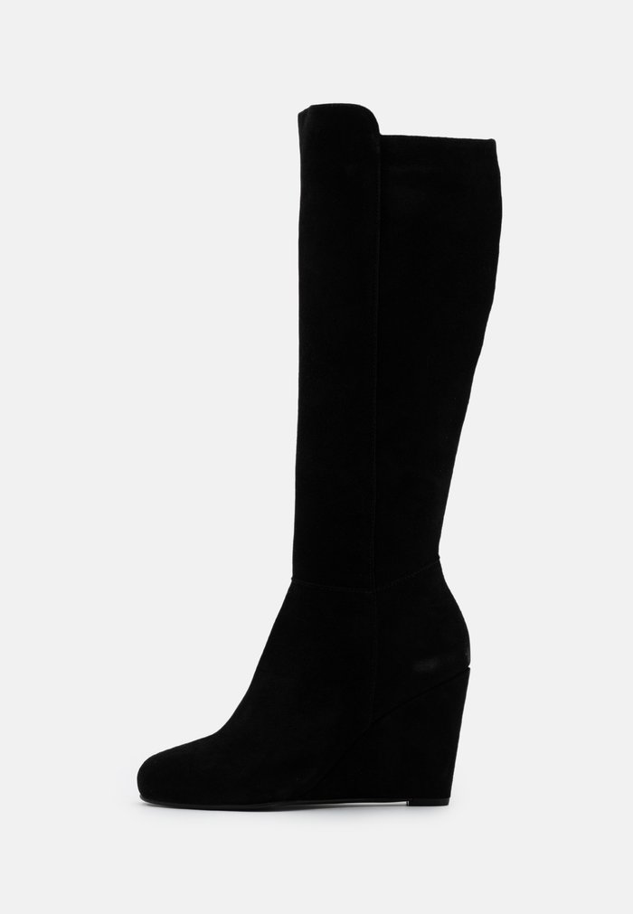 Bottes Anna Field LEATHER Wedge Zip UP Noir Femme | MAO-5517039